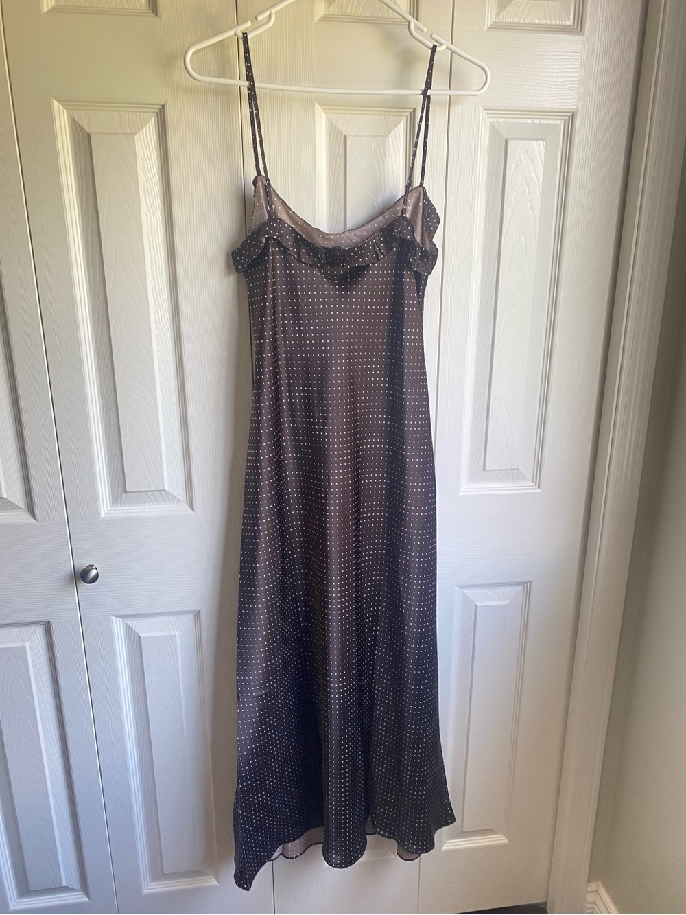 NEW Reformation Aribella Silk Ruffle Polka Dot Dress Size M - Picture 7 of 11